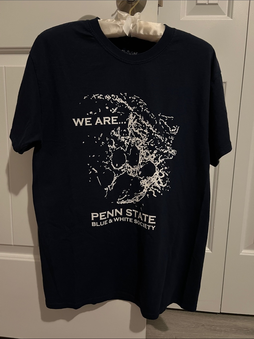 Unisex Vintage Penn State Blue & White Society Graphic Tee - Nittany Lion Paw